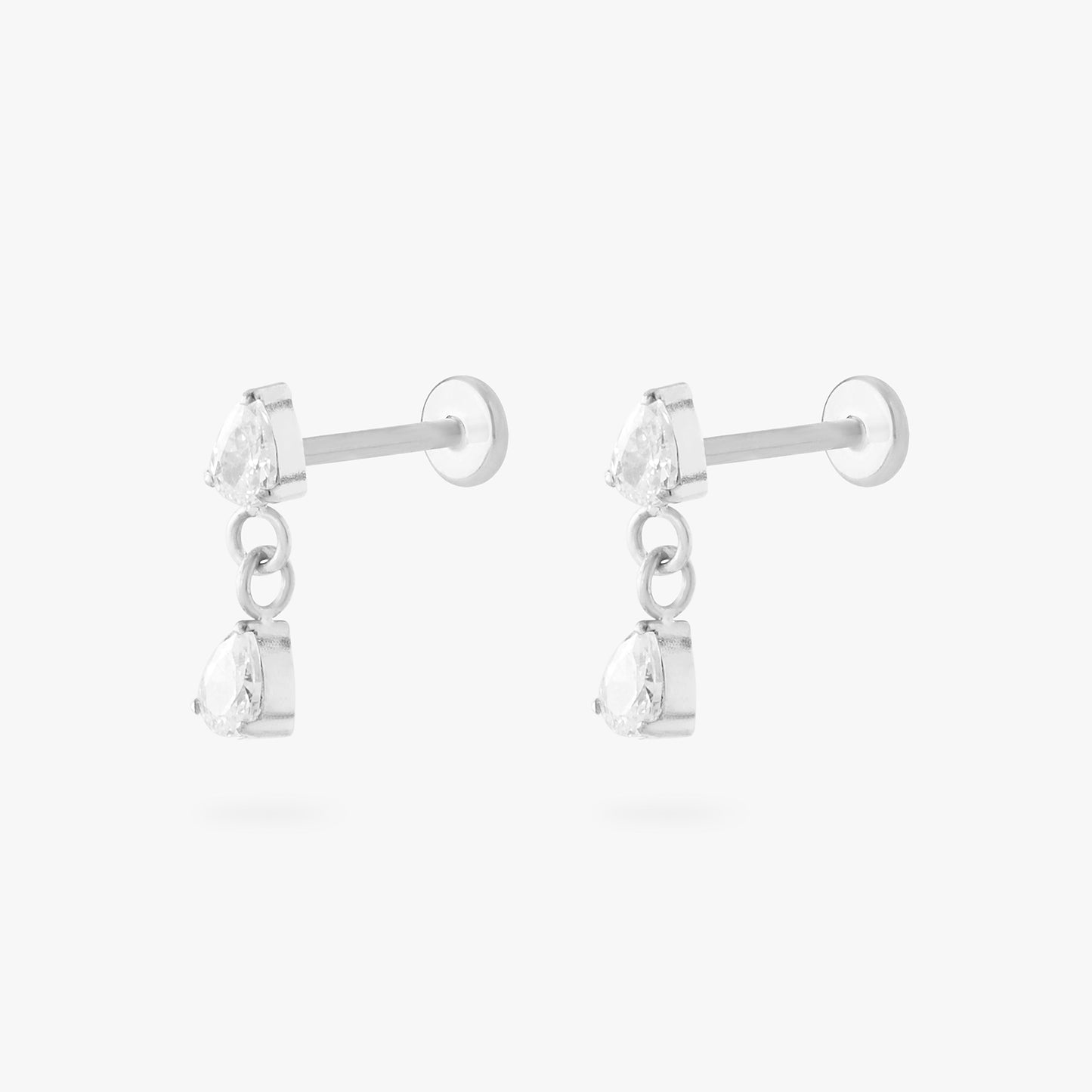 Pear Dangle Flatback Stud