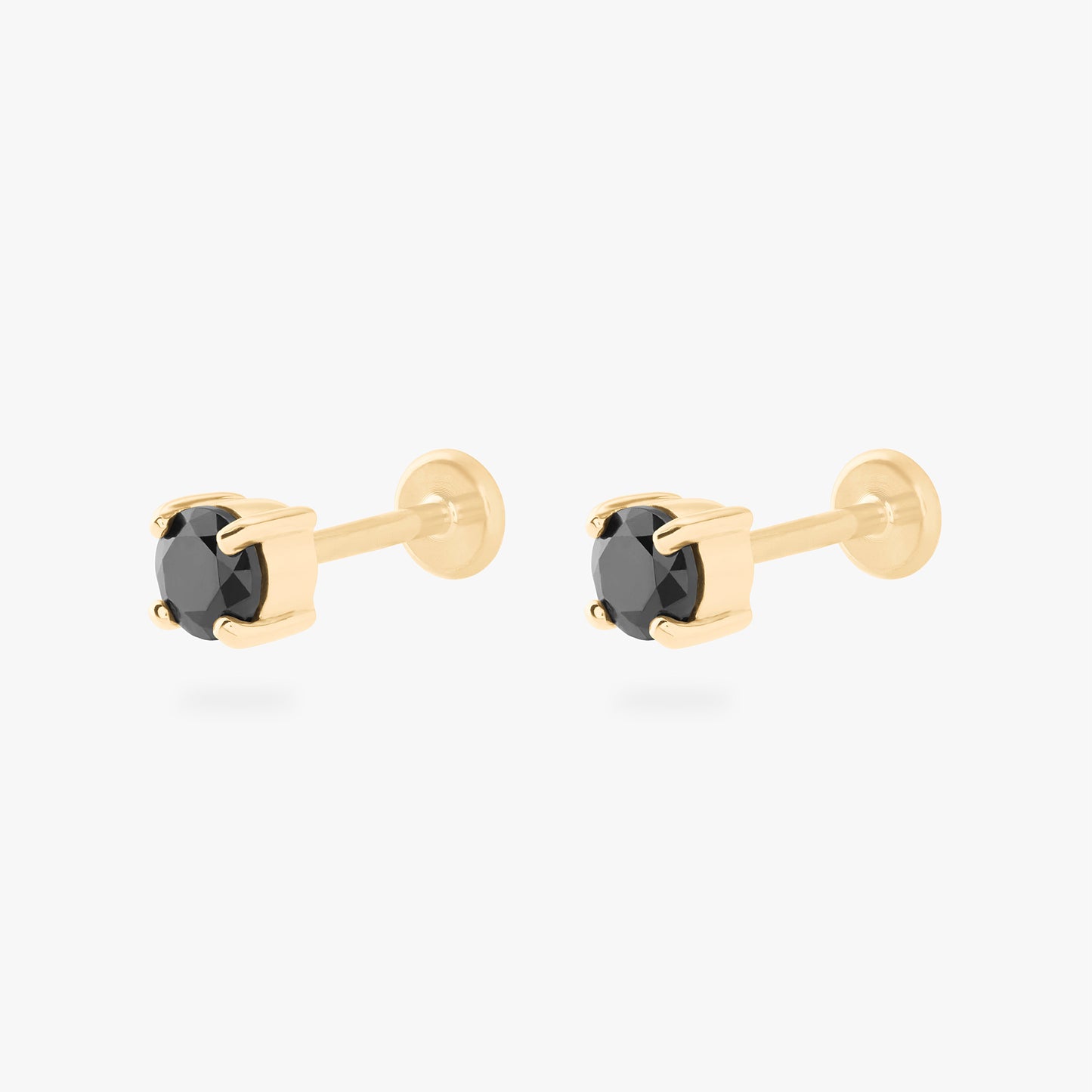 14K CZ 4mm Flatback