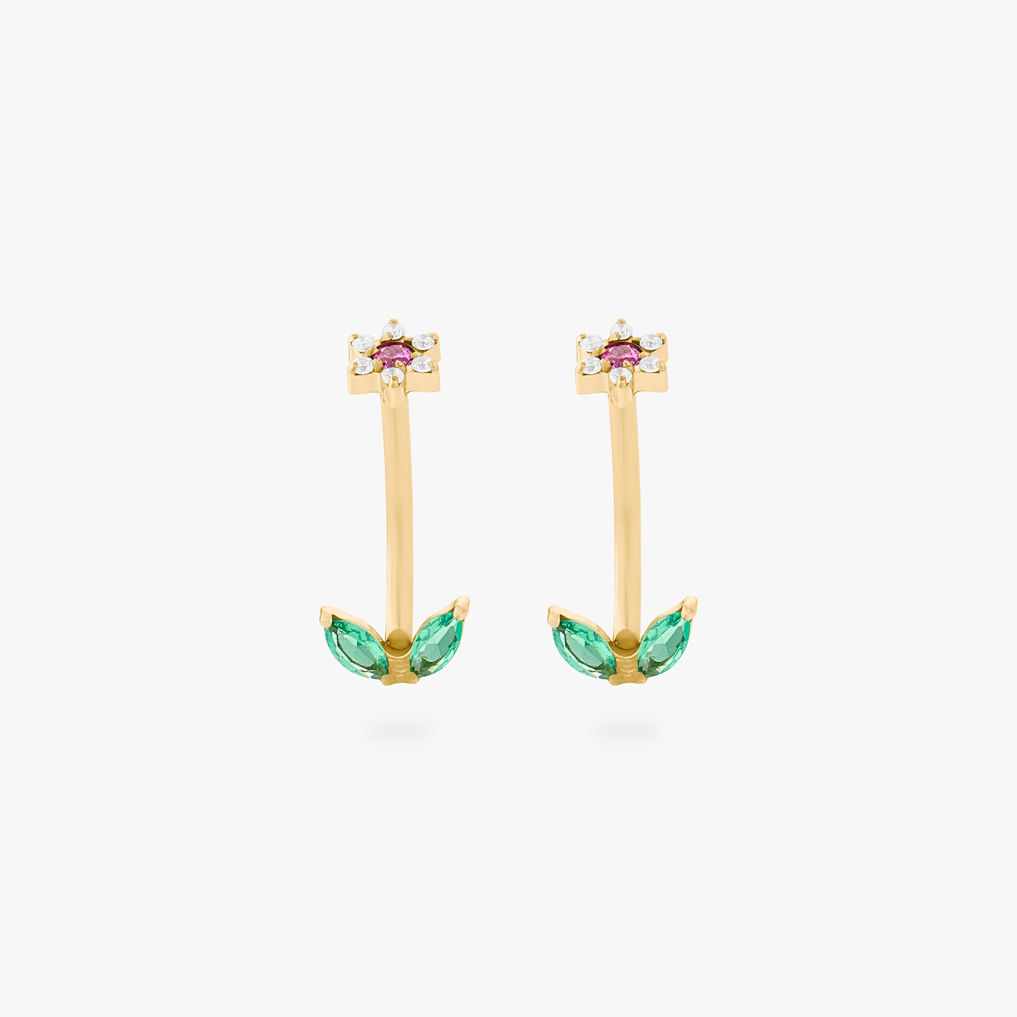 CZ Flower Barbell