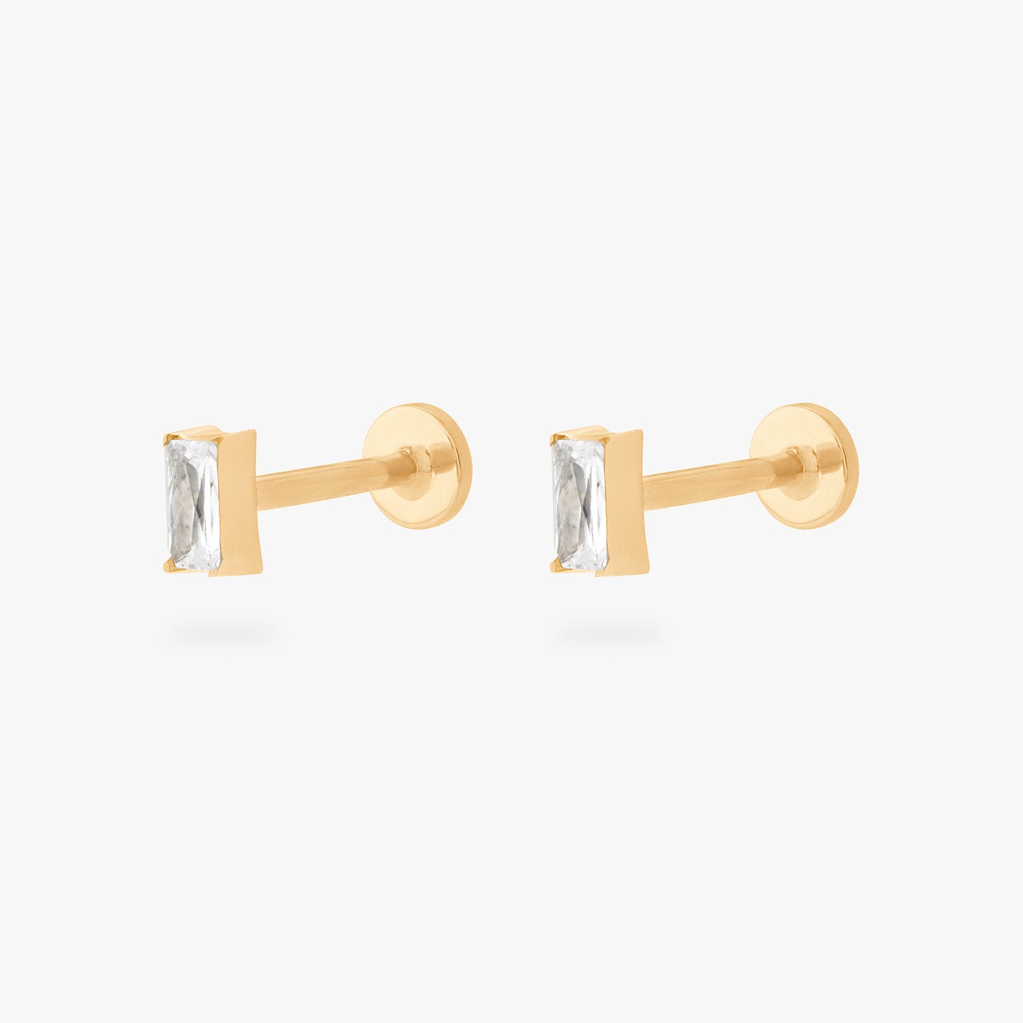 Baguette Flatback Stud