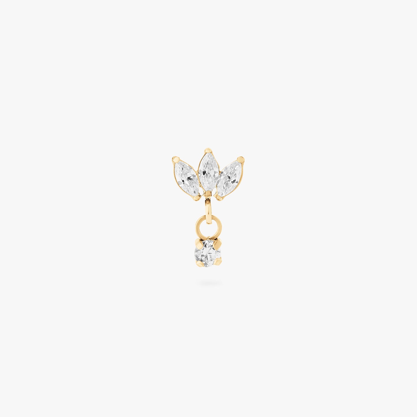 Micro Marquise Dangle Flatback Stud