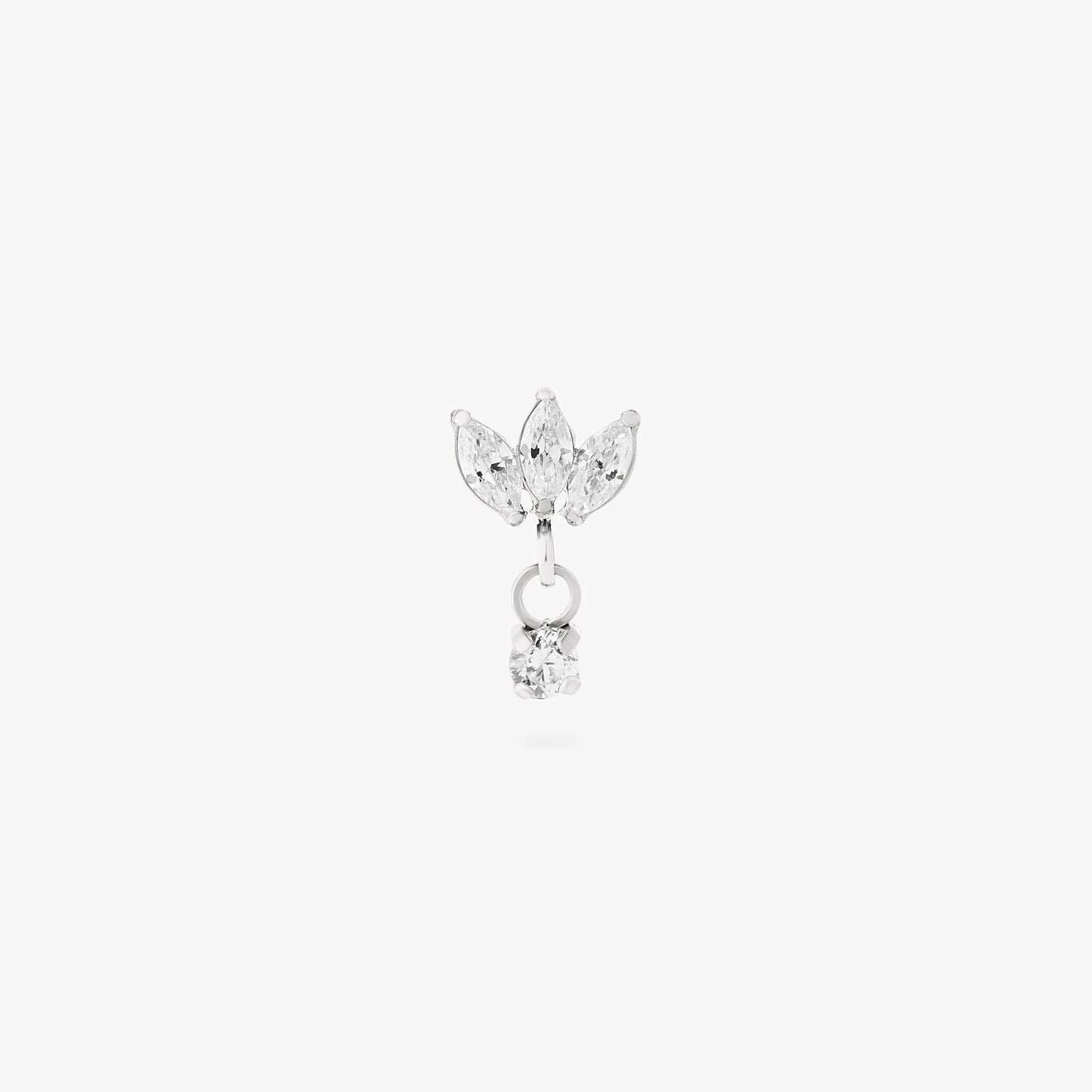Micro Marquise Dangle Flatback Stud