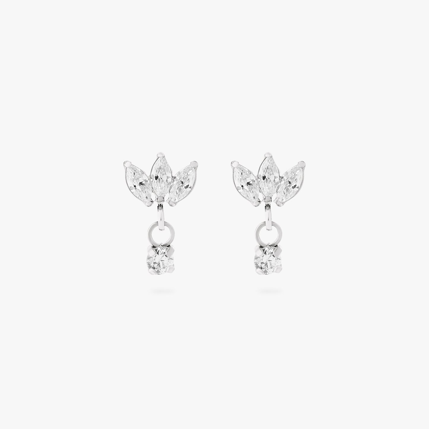 Micro Marquise Dangle Flatback Stud