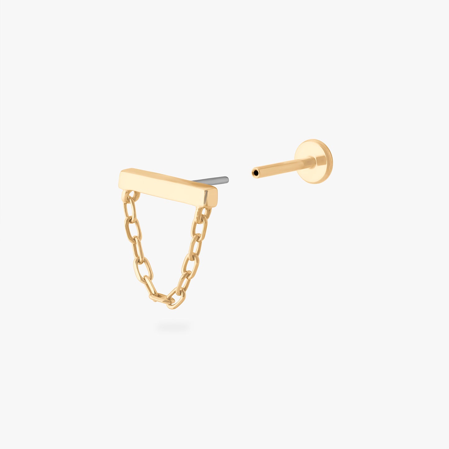 Bar Chain Flatback Stud