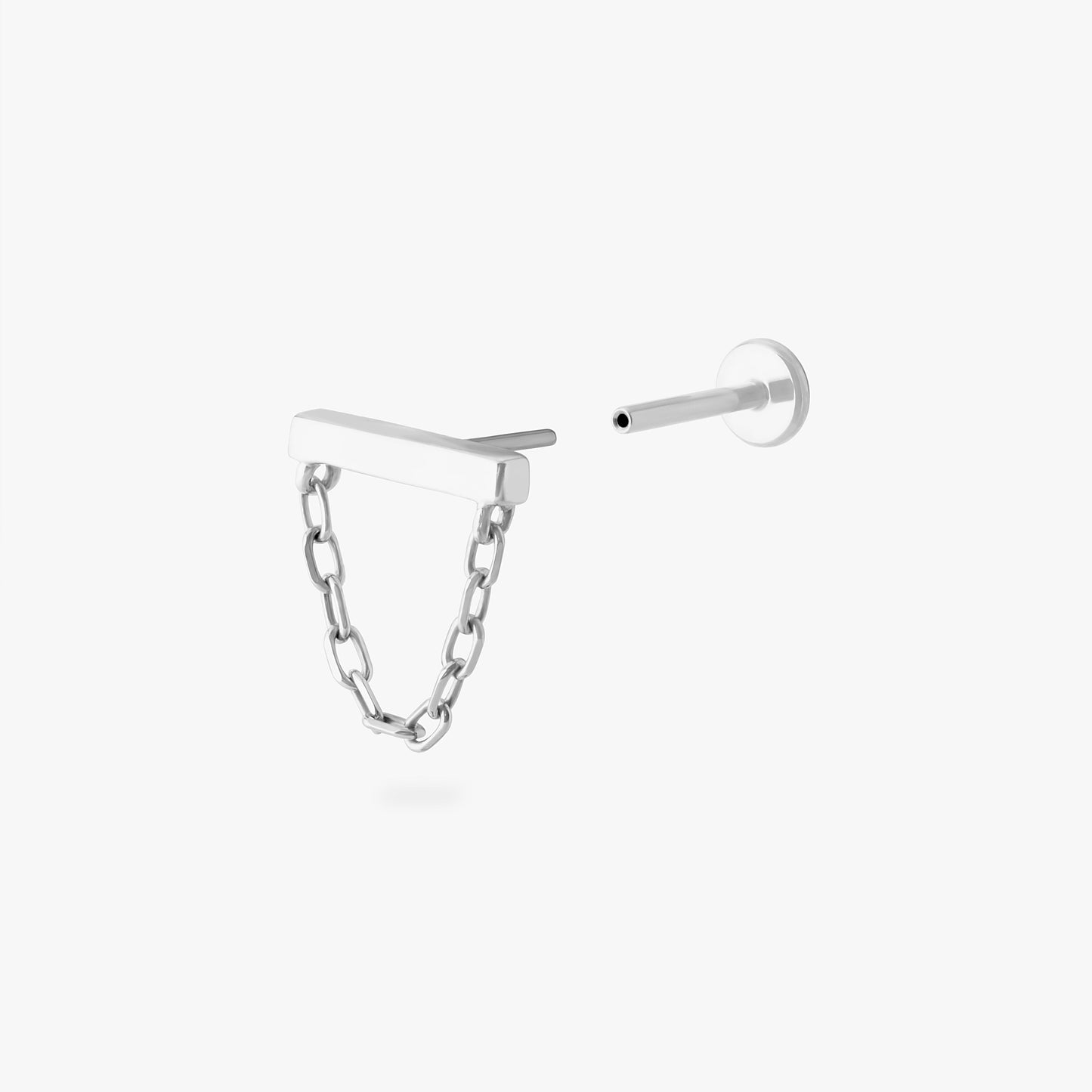 Bar Chain Flatback Stud