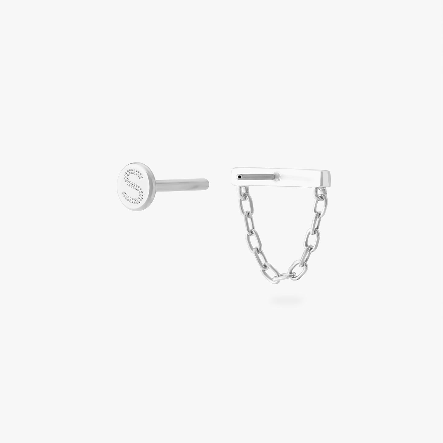Bar Chain Flatback Stud