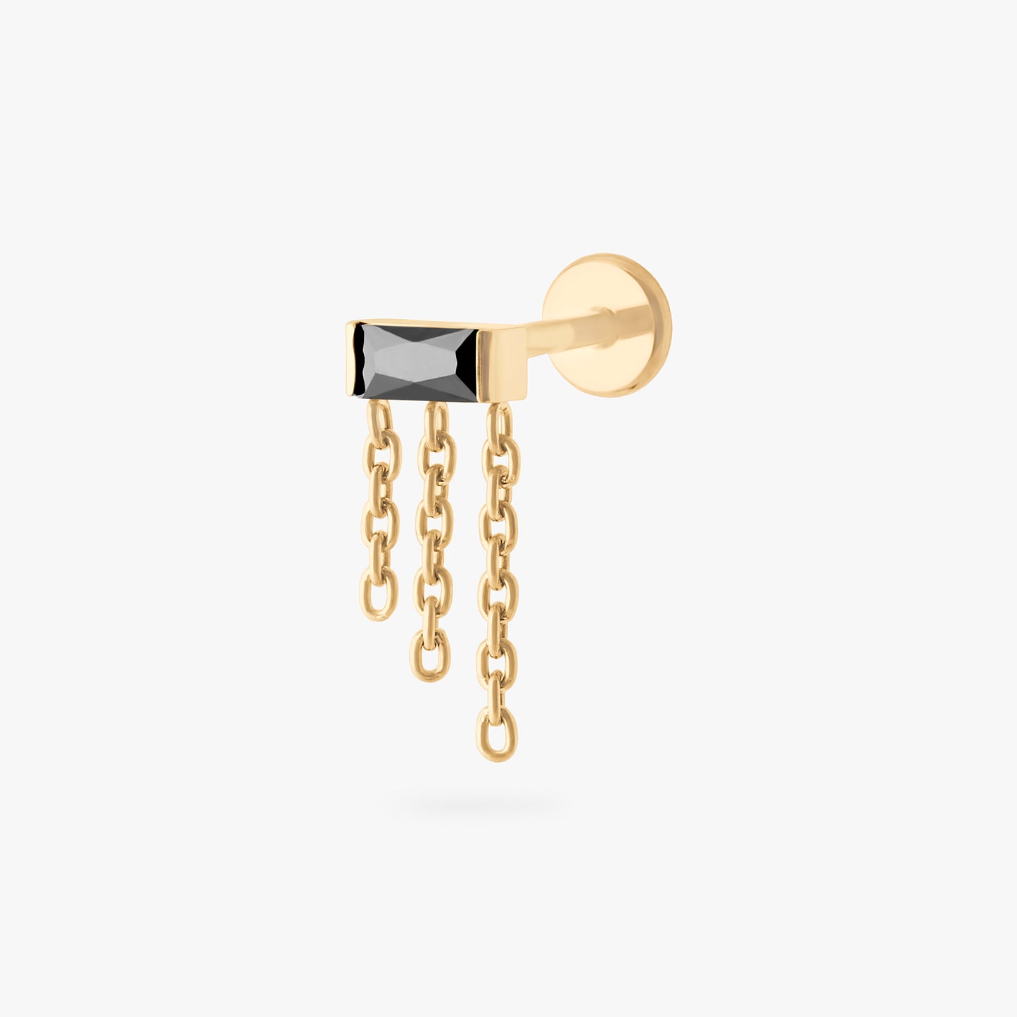 Chain Baguette Flatback Stud