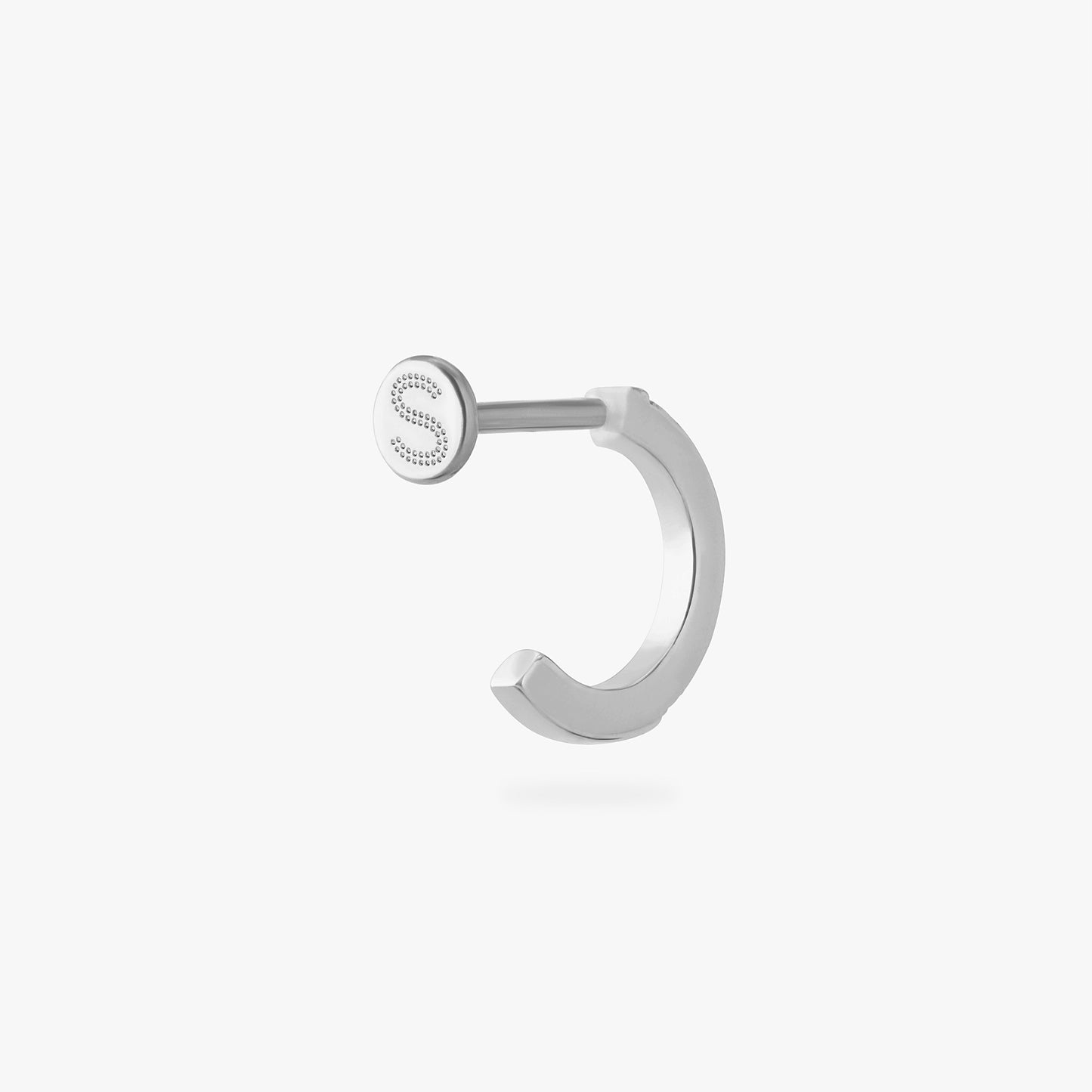 Pave Flatback Huggie