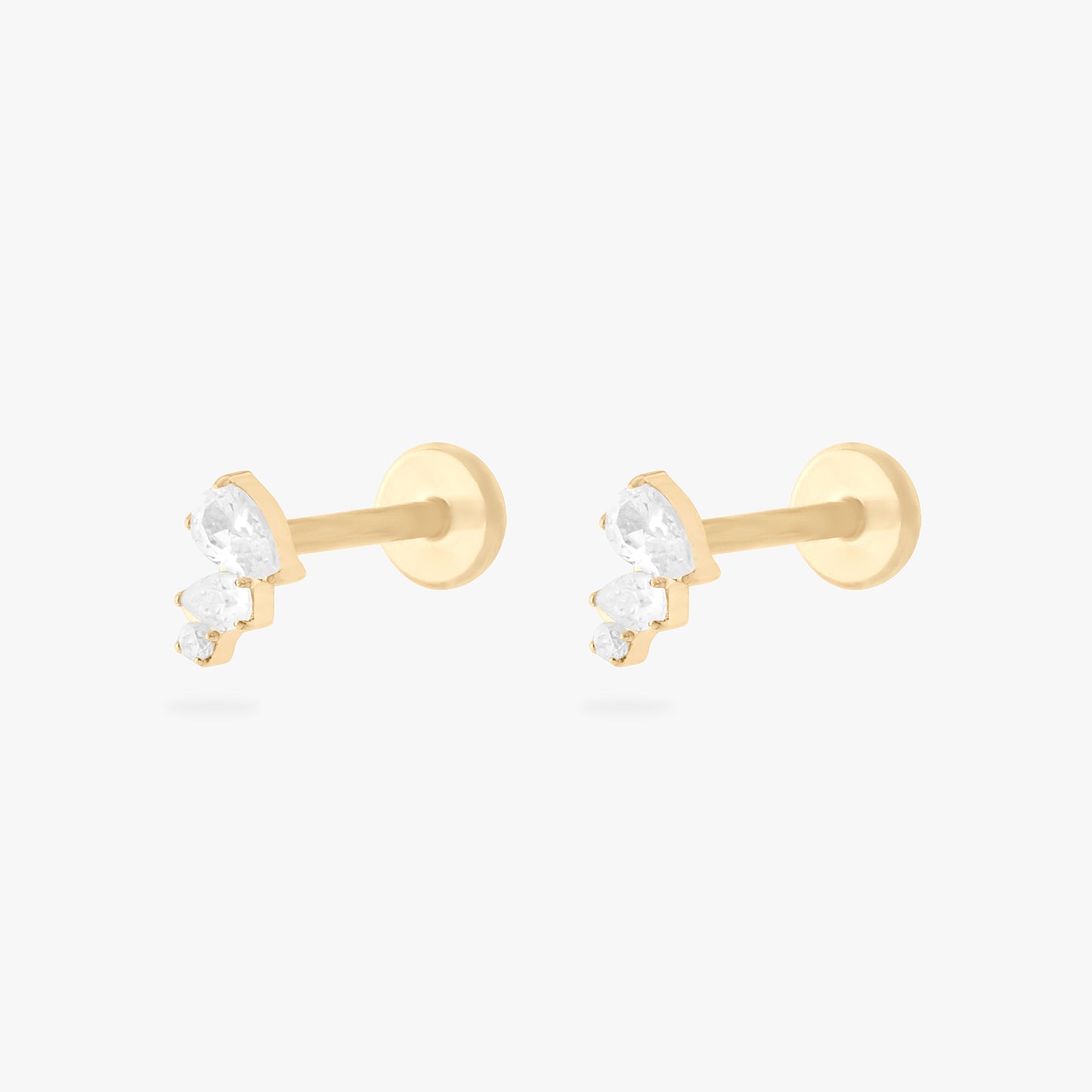 Pear Cluster Flatback Stud