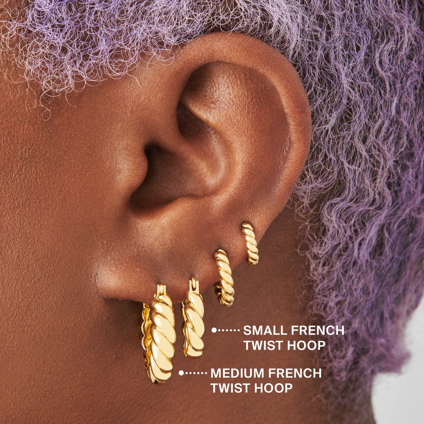 Small French Twist Hoop