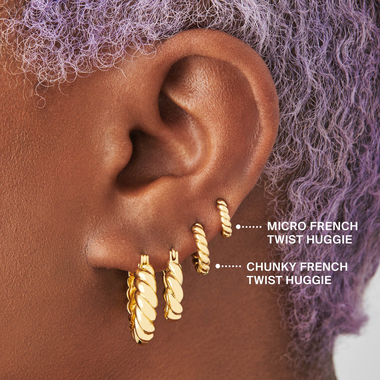 Chunky French Twist Huggie