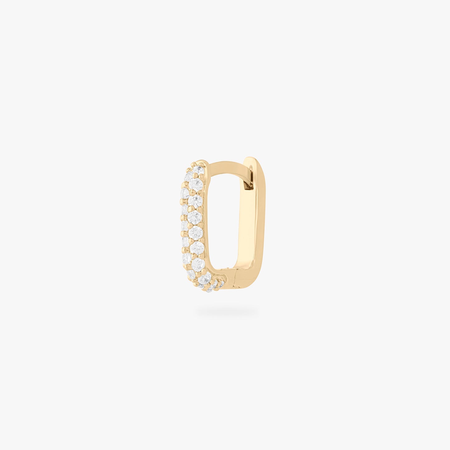 Square Pave Huggie
