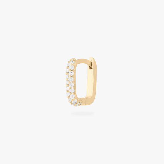 Square Pave Huggie
