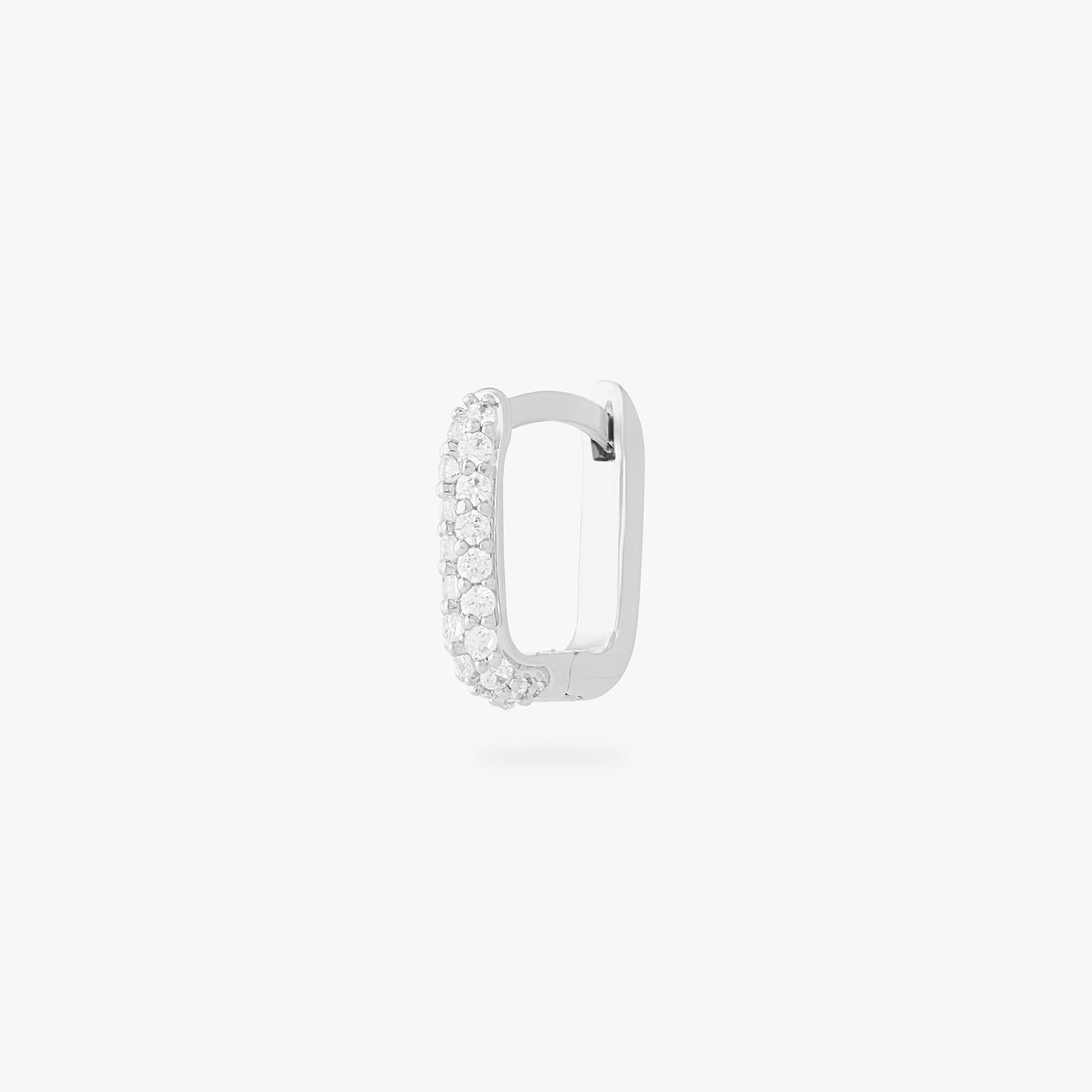Square Pave Huggie