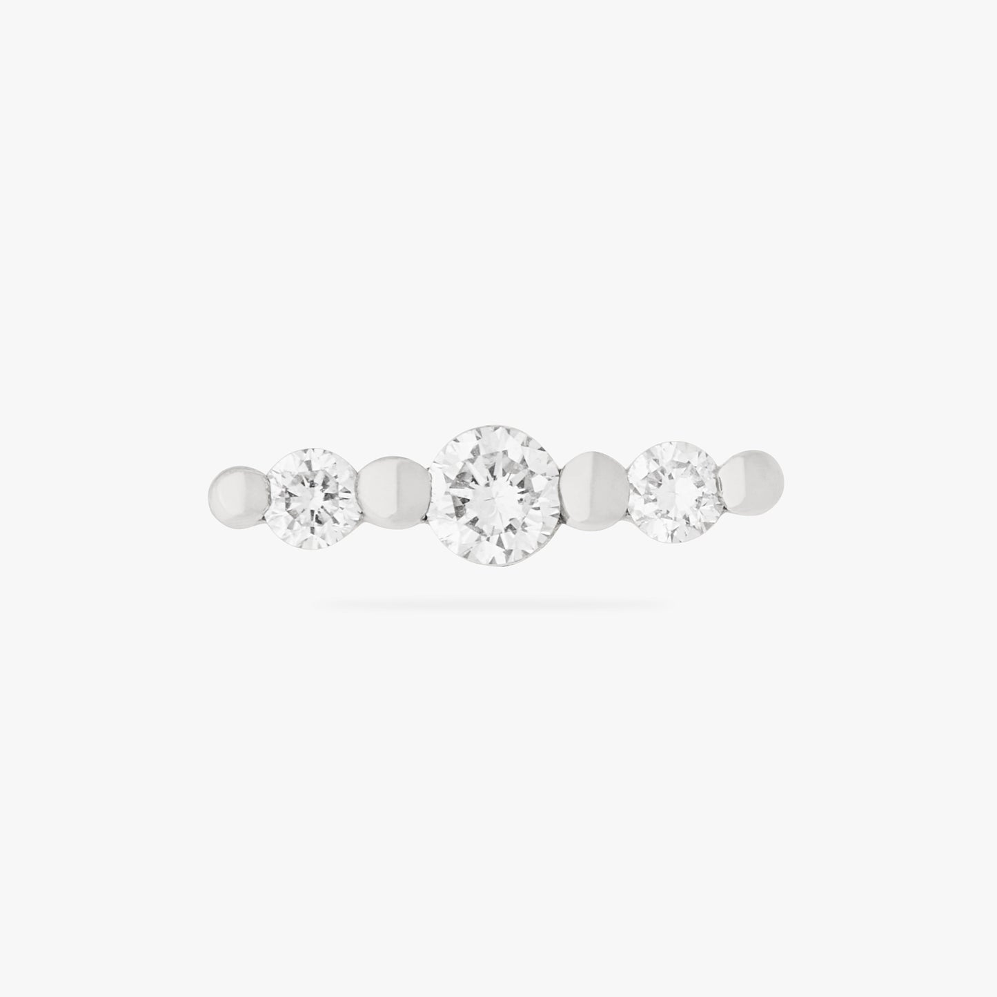 14K Long Round Diamond