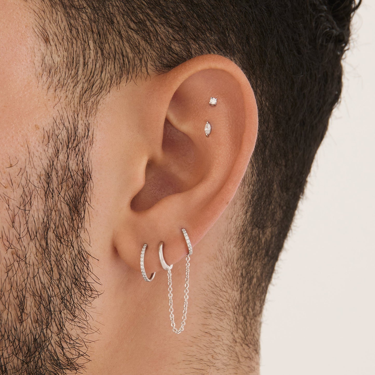 Micro Slim Chain Huggie