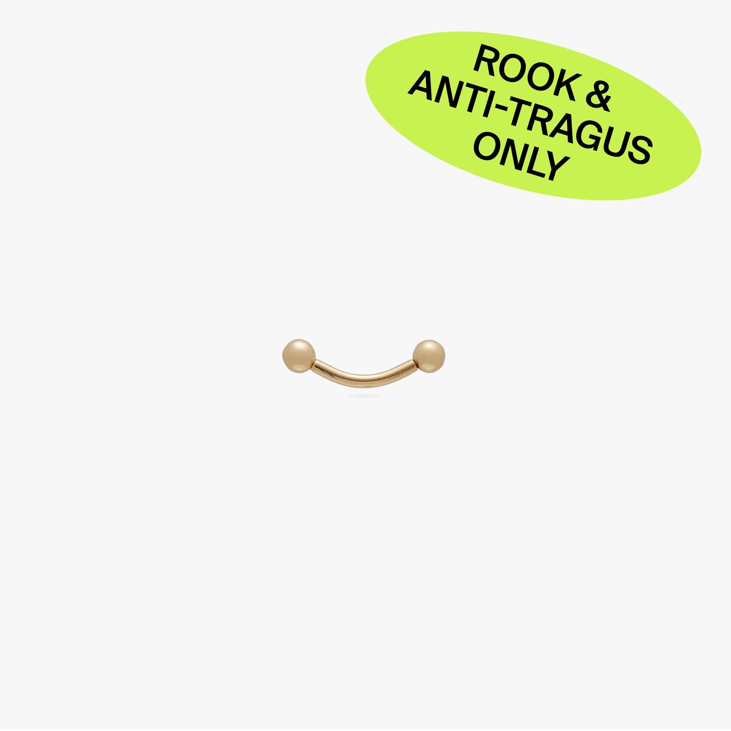 14K Curved Barbell 8mm