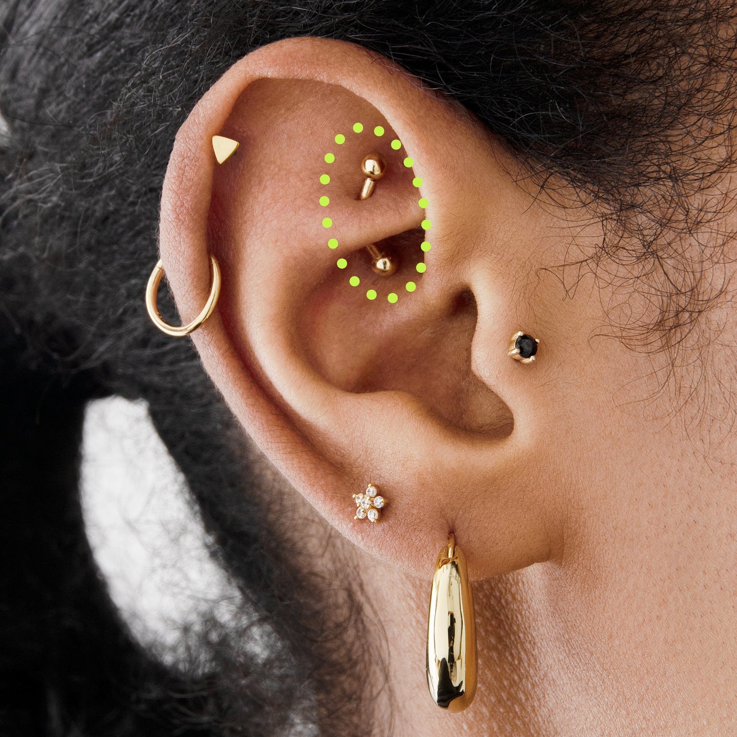 14K Curved Barbell 8mm