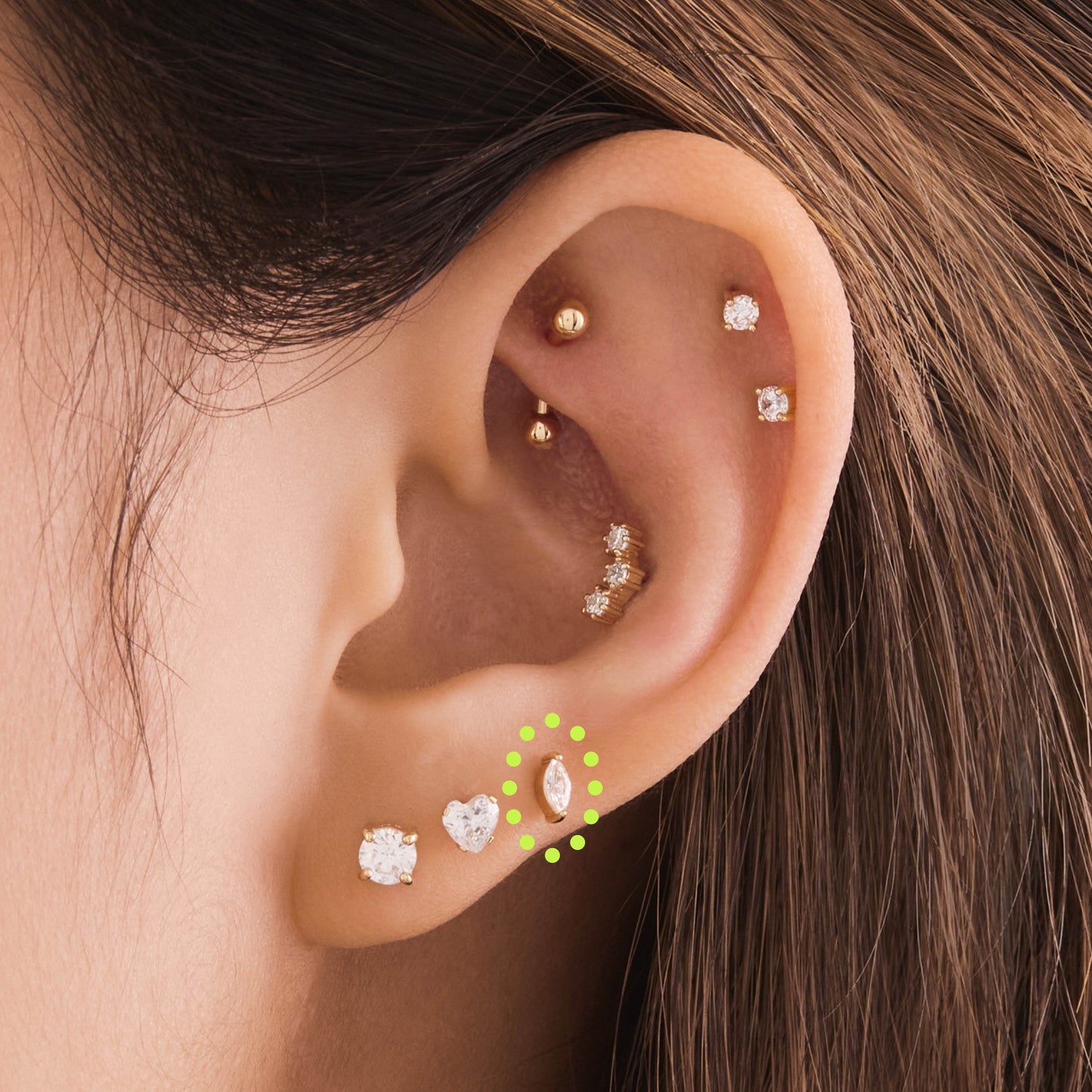 14K Marquise Flatback