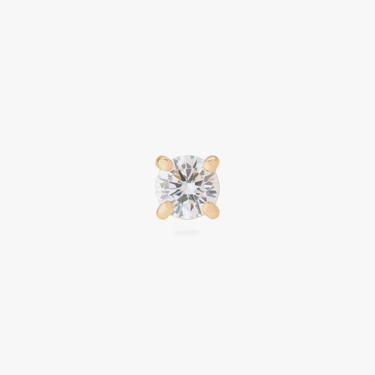14K CZ 4mm