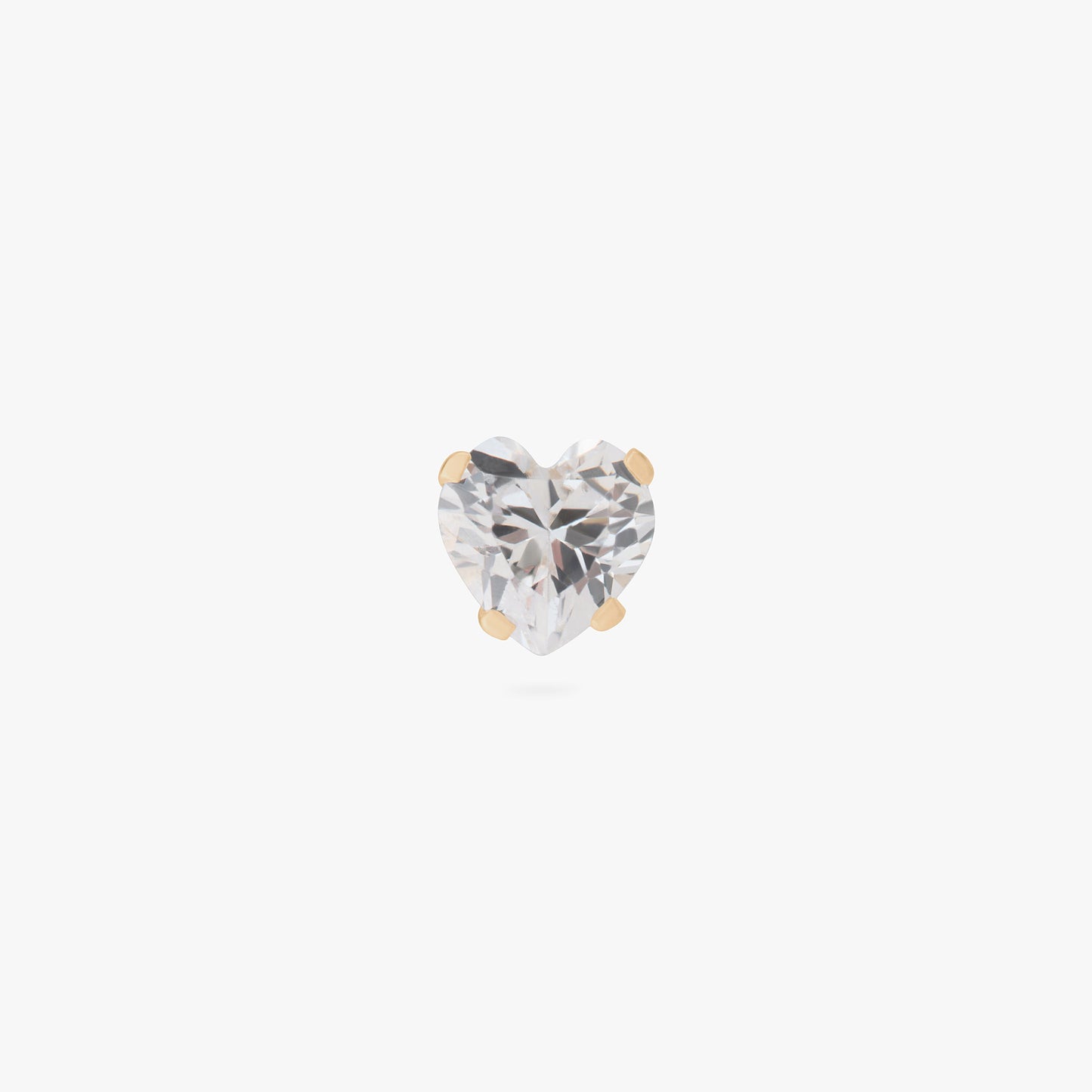 14K CZ Heart