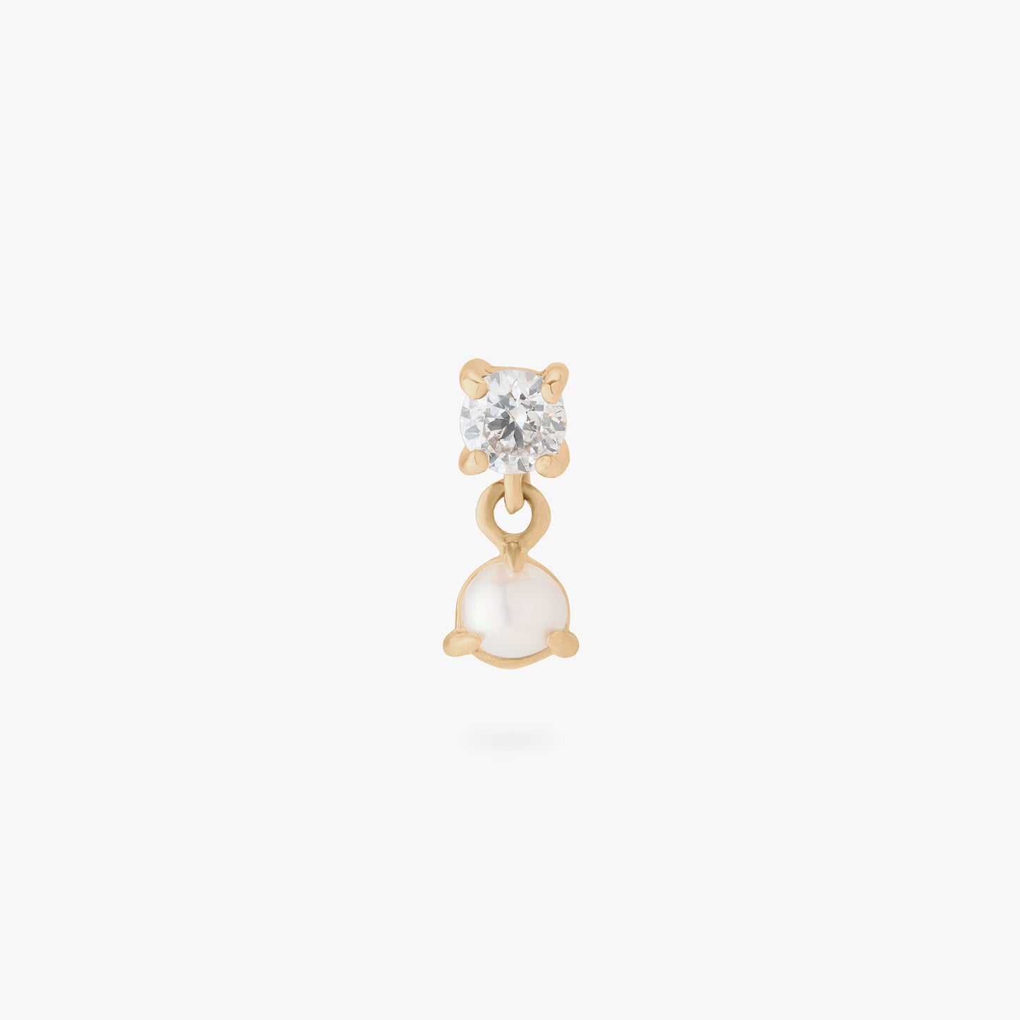 14K CZ Dangle