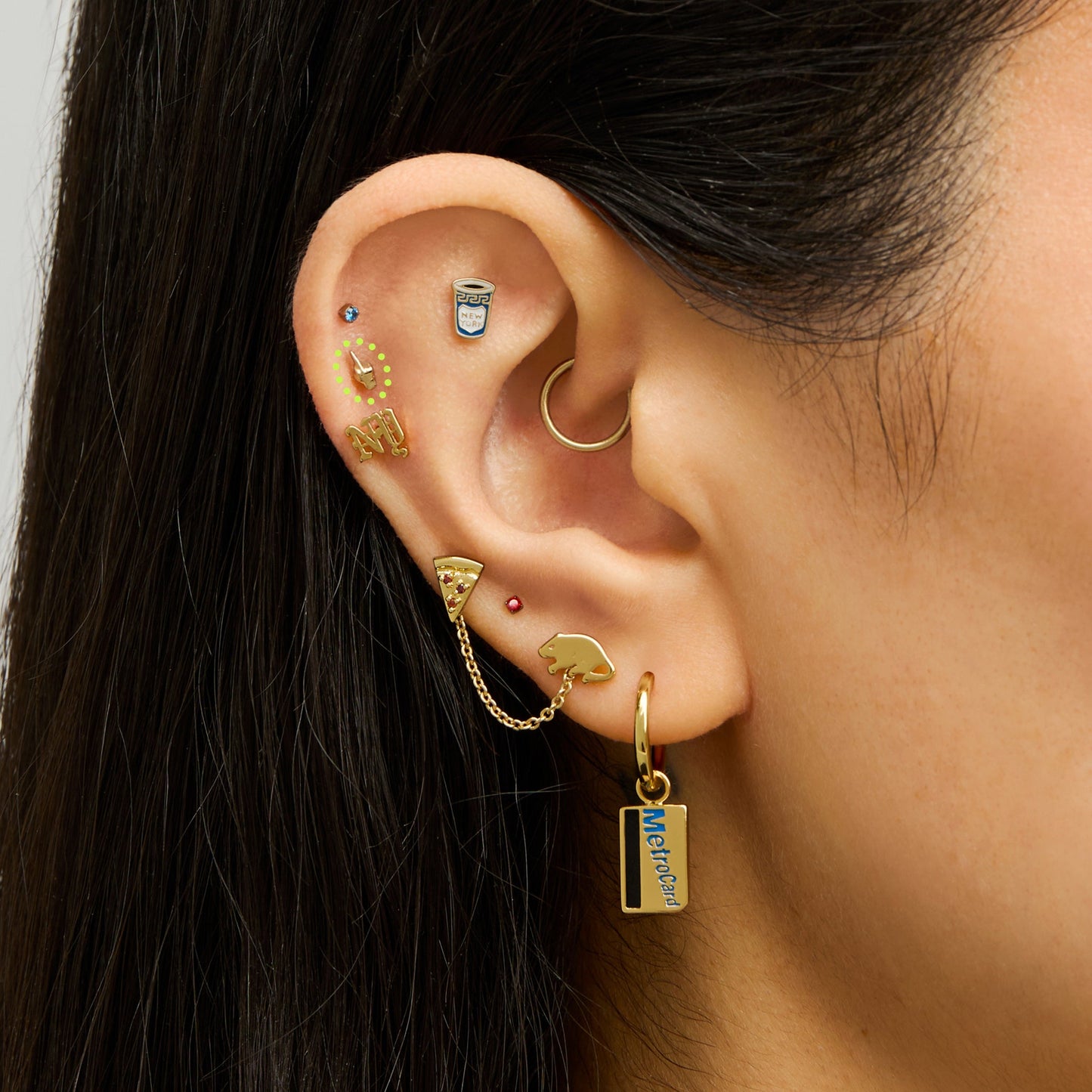 Middle Finger Flatback Stud