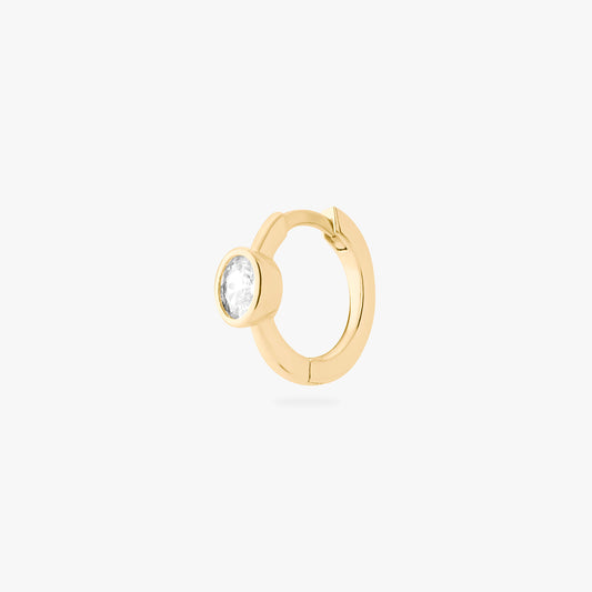 Oval Bezel Huggie