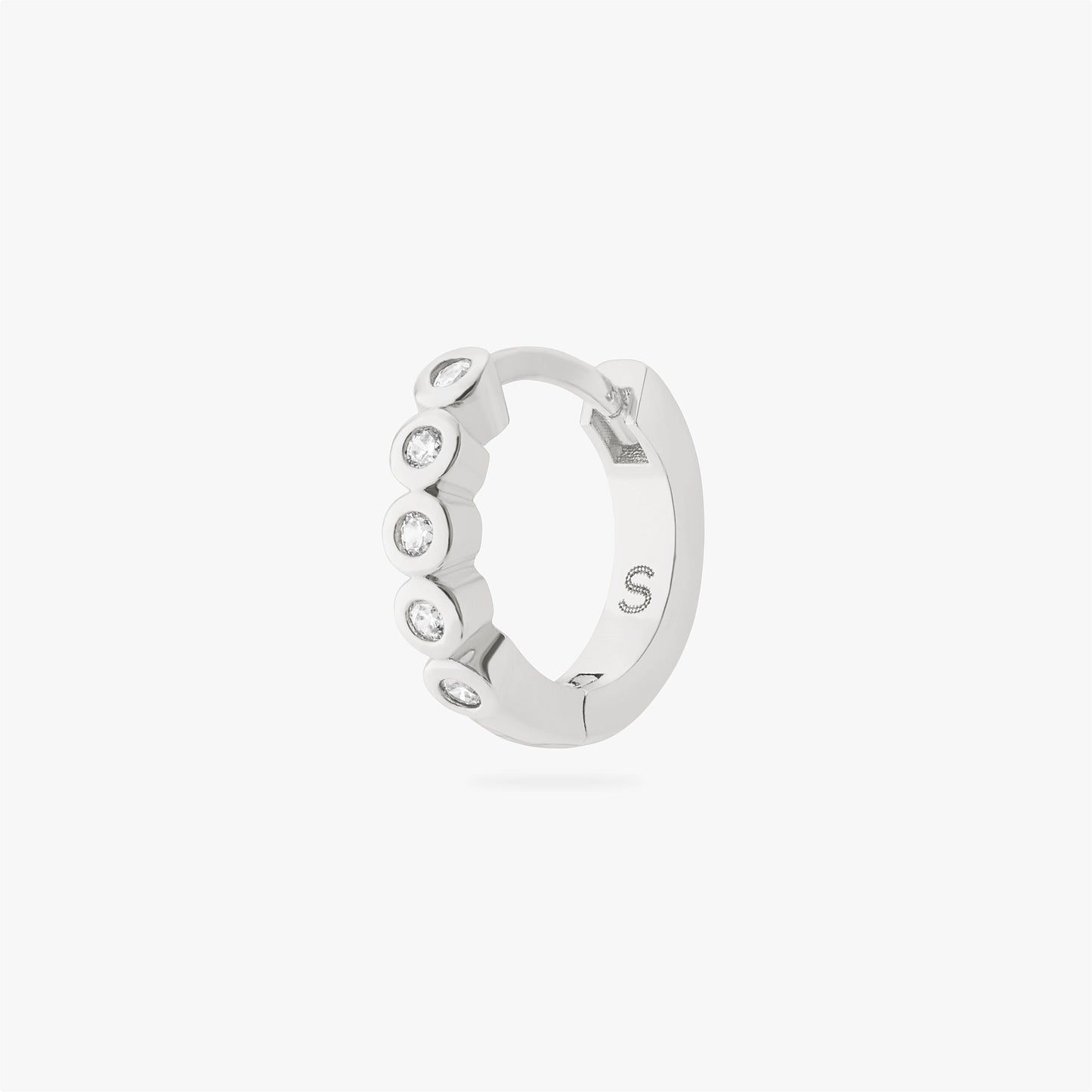 CZ Bezel Huggie
