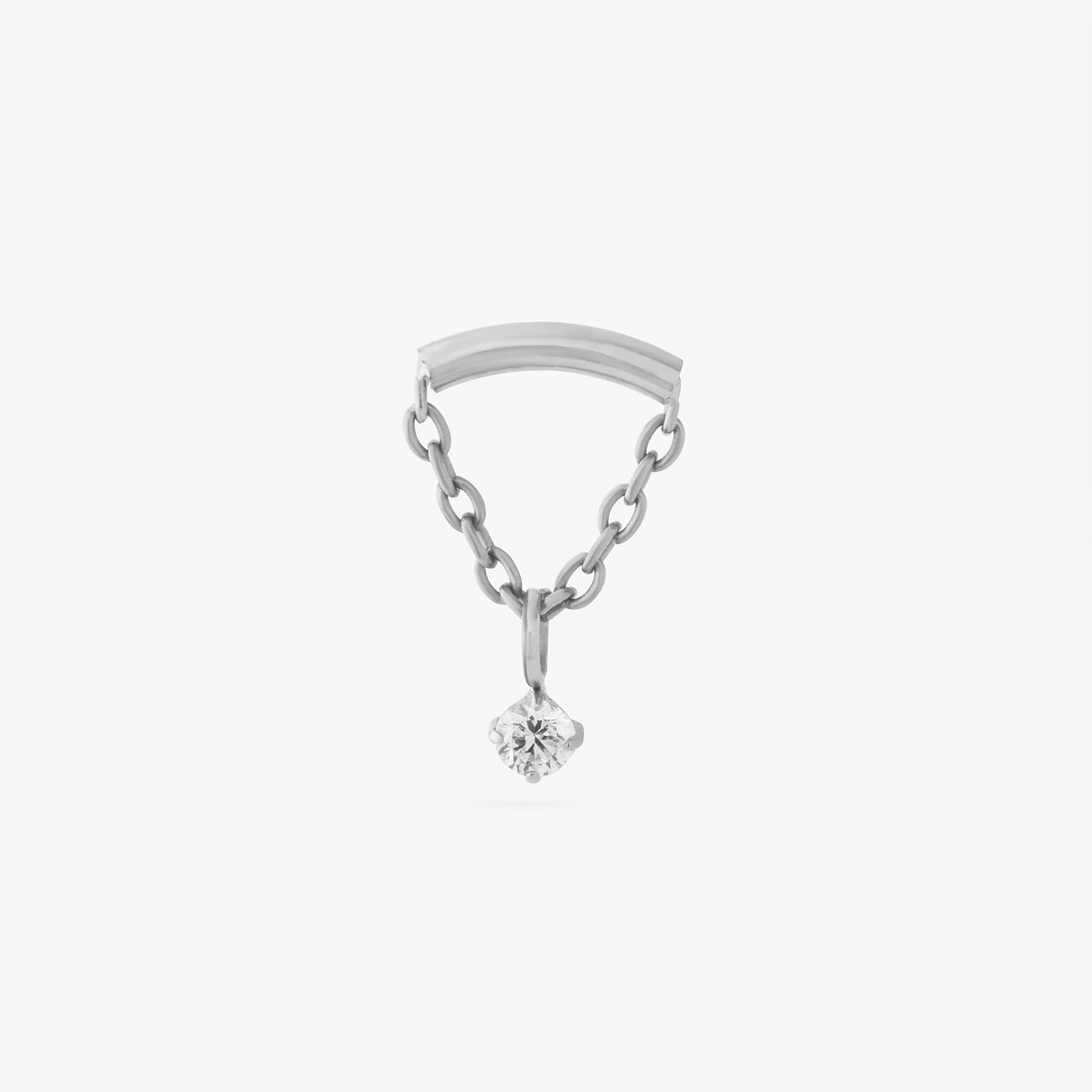 Titanium Bar CZ Dangle