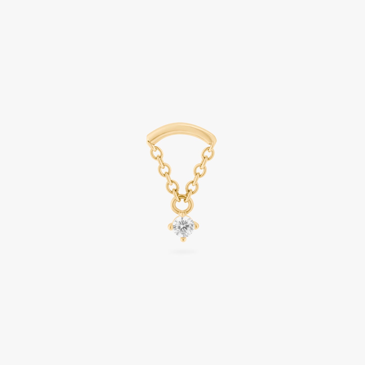 14K Bar CZ Dangle