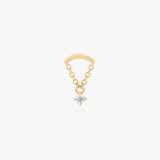 14K Bar CZ Dangle