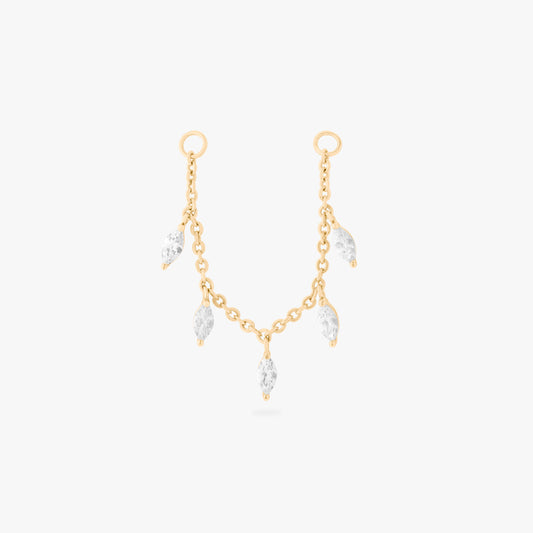 Marquise Dangle Connector Chain