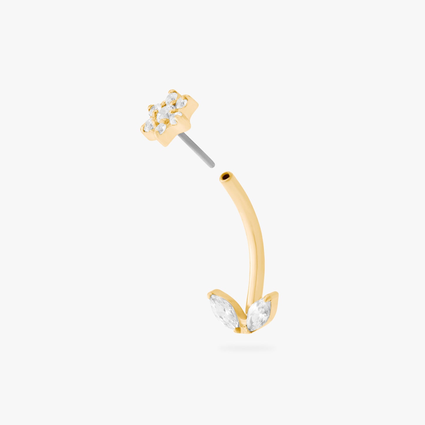 CZ Flower Barbell
