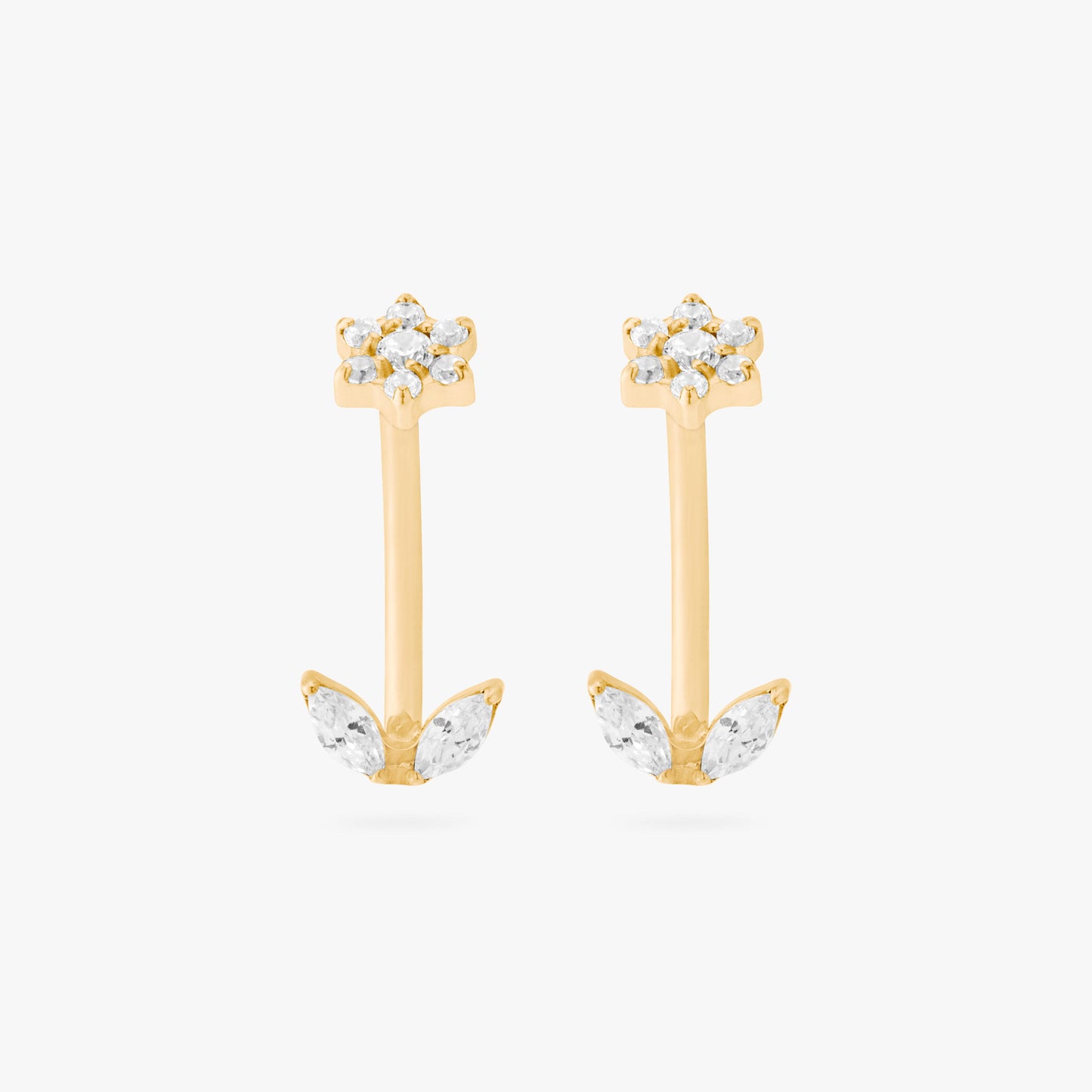 CZ Flower Barbell