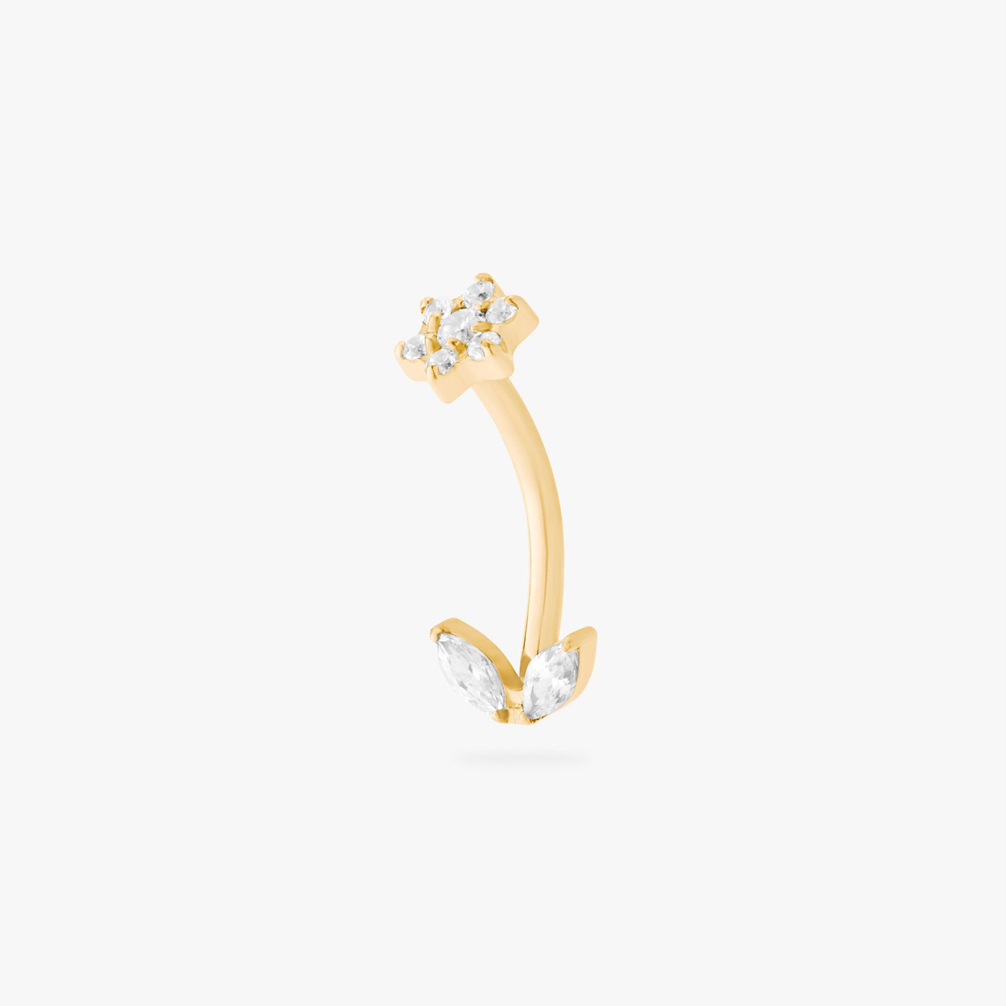 CZ Flower Barbell