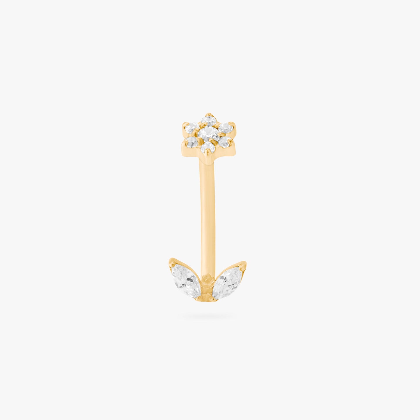 CZ Flower Barbell